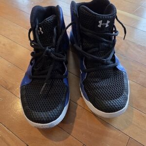 Under Armour Kids' Black & Blue Basketball Shoes